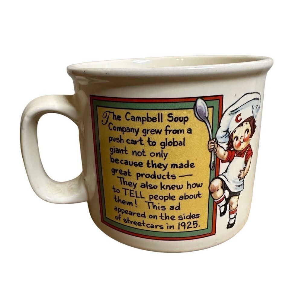Vintage 1990s Campbell soup kids mug